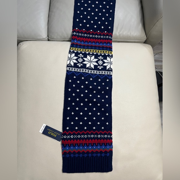 NWT - Polo Ralph Lauren Wool Blended Polo Bear Scarf - Picture 4 of 6
